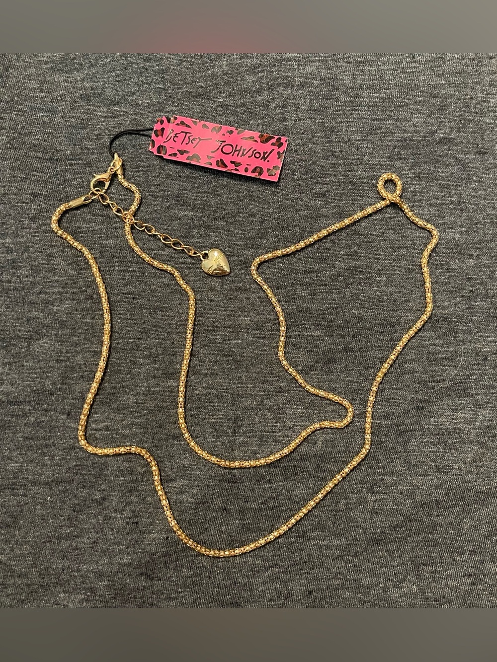 Betsey Johnson Gold-Tone heart accent Necklace